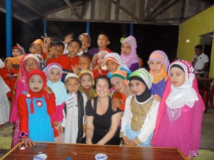 With the little fashionistas after the show. Sami Village, West Kalimantan