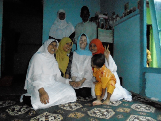 Nono, Nonong (me in a headscarf), Nonong's cousin and her son - Zachy. Nono is holding my hand in this photo! :)