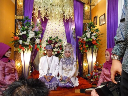 The bride and groom. Pontianak, West Kalimantan